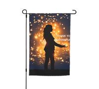 Drapeau de jardin 12 x 18 pouces Illuminez ma silhouette de vie Drapeaux verticaux double face Petits drapeaux pour drapeau saisonnier extérieur