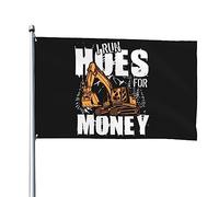 Drapeau de jardin 120 x 180 cm « Je vends des houes pour gagner de l'argent » - Drapeau américain - Bannières extérieures humoristiques - Drapeaux de jardin - Tapisserie avec 2 œillets