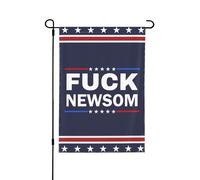 Drapeau de jardin 12x18 « Gavin Newsom craint » - Destitution de Newsom - Décoration pour terrasse et pelouse