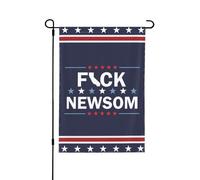 Drapeau de jardin 12x18 « Gavin Newsom craint » - Destitution de Newsom - Décoration pour terrasse et pelouse