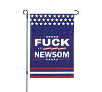 Drapeau de jardin 12x18 « Gavin Newsom craint » - Destitution de Newsom - Décoration pour terrasse et pelouse
