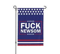 Drapeau de jardin 12x18 « Gavin Newsom craint » - Destitution de Newsom - Décoration pour terrasse et pelouse