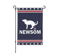 Drapeau de jardin 12x18 « Même mon chien déteste Gavin Newsom » - Drapeau anti-Newsom - Décoration extérieure pour terrasse et pelouse