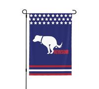 Drapeau de jardin 12x18 « Même mon chien déteste Gavin Newsom » - Drapeau anti-Newsom - Décoration extérieure pour terrasse et pelouse