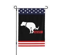 Drapeau de jardin 12x18 « Même mon chien déteste Gavin Newsom » - Drapeau anti-Newsom - Décoration extérieure pour terrasse et pelouse