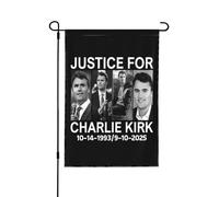 Drapeau de jardin 12x18 pouces Justice pour Charlie Kirk Drapeau Bannière de jardin double face