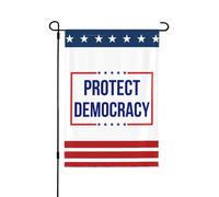 Drapeau de jardin 12x18 « Protégeons la démocratie » double face « Sauvez la démocratie » « Votez bleu 2024 » Drapeaux de cour « Sauvez » « Votez bleu 2024 » Drapeaux de maison Panneau « Interdit d