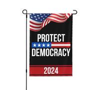 Drapeau de jardin 12x18 « Protégeons la démocratie » double face « Sauvez la démocratie » « Votez bleu 2024 » Drapeaux de cour « Sauvez » « Votez bleu 2024 » Drapeaux de maison Panneau « Interdit d