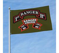 Drapeau De Jardin 1Er Bataillon 1Er Bataillon Transporté Par Avion 75E Inf Suspendre Drapeau De La Fierté Uv Fade Résistant Bannière Pour Extérieure Fête Ferme 3X5 Ft