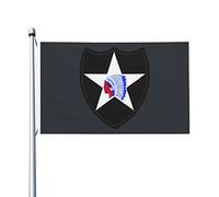 Drapeau De Jardin 2E Division D'Infanterie Ssi Bannière De Cour Couleurs Éclatantes Bannière Décorative Léger Drapeaux Décoratifs D'Extérieur Pour Club Procession Bar 90X150Cm