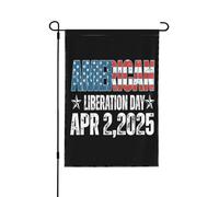 Drapeau de jardin 3 x 1,5 m, 2 avril 2025, pour la fête de la libération américaine, bannière 12 x 18, pour la décoration de la maison ou de la pelouse