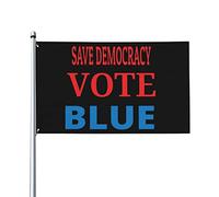 Drapeau de jardin 3 x 5 pi « Sauvez la démocratie » Votez bleu 2022, drapeau de maison, bannière de jardin, tapisserie, bannières extérieures, drapeau de cour avec 2 œillets