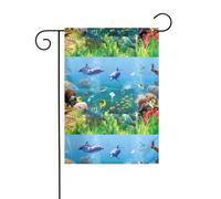 Drapeau de jardin 30,5 x 45,7 cm avec imprimé WHJSHOP Sea World - Décoration de jardin épaisse et infroissable pour jardin, pelouse, terrasse