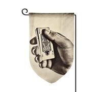 Drapeau de jardin 30,5 x 45,7 cm - Bannière extérieure double face - Drapeau de bienvenue saisonnier - Décoration extérieure - Style vintage - Pour terrasse, pelouse et décoration de jardin