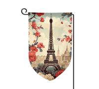Drapeau de jardin 30,5 x 45,7 cm, bannière extérieure double face, drapeau de bienvenue saisonnier, drapeau de cour, décoration extérieure, ferme, paris, drapeaux floraux vintage pour terrasse