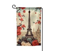 Drapeau de jardin 30,5 x 45,7 cm, bannière extérieure double face, drapeau de bienvenue saisonnier, drapeau de cour, décoration extérieure, ferme, paris, drapeaux floraux vintage pour terrasse
