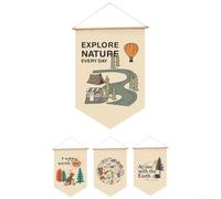 Drapeau de jardin 30,5 x 45,7 cm. Bienvenue dans notre camping. Ajoute du charme à votre pelouse ou jardin (C)