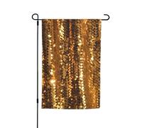 Drapeau de jardin 30,5 x 45,7 cm double face, drapeau de ferme à paillettes dorées scintillantes, bannière d'extérieur pour printemps, été, pelouse, porche, décoration d'intérieur, petit drapeau de