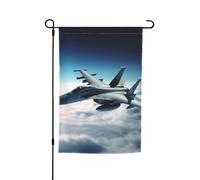 Drapeau de jardin 30,5 x 45,7 cm double face, drapeau de ferme, avions de chasse, bannière extérieure saisonnière pour printemps, été, pelouse, porche, décoration d'intérieur, petit drapeau de jardin