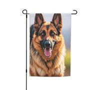 Drapeau de jardin 30,5 x 45,7 cm double face, drapeau de ferme, berger allemand, bannière saisonnière d'extérieur pour printemps, été, pelouse, porche, décoration d'intérieur, petit drapeau de jardin