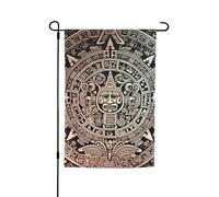 Drapeau de jardin 30,5 x 45,7 cm double face, drapeau de ferme, calendrier maya de fin du monde, bannière extérieure saisonnière pour printemps, été, pelouse, porche, décoration d'intérieur, petit