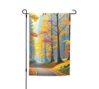 Drapeau de jardin 30,5 x 45,7 cm double face, drapeau de ferme coloré pour l'automne matin saisonnier bannière extérieure pour printemps, été, pelouse, porche, décoration d'intérieur, petit drapeau de