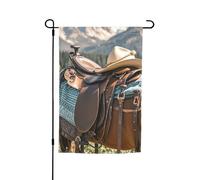 Drapeau de jardin 30,5 x 45,7 cm double face, drapeau de ferme de vacances avec un chapeau de cow-boy, bannière extérieure saisonnière pour printemps, été, pelouse, porche, décoration d'intérieur