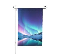 Drapeau de jardin 30,5 x 45,7 cm double face, drapeau de ferme de vacances de cour aurores boréales, bannière extérieure saisonnière pour printemps, été, pelouse, porche, décoration d'intérieur, petit