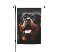 Drapeau de jardin 30,5 x 45,7 cm double face, drapeau de ferme de vacances de cour cool Rottweiler Dog Art saisonnier bannière d'extérieur pour printemps, été, pelouse, porche, décoration d'intérieur
