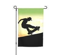 Drapeau de jardin 30,5 x 45,7 cm double face, drapeau de ferme, de vacances, de cour, de planche à roulettes, bannière saisonnière d'extérieur pour printemps, été, pelouse, porche, décoration