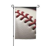 Drapeau de jardin 30,5 x 45,7 cm double face, drapeau de ferme de vacances de cour, drapeau de baseball en dentelle gros plan saisonnier pour l'extérieur pour printemps, été, pelouse, porche