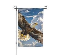 Drapeau de jardin 30,5 x 45,7 cm double face, drapeau de ferme de vacances de cour, drapeau d'un aigle, bannière saisonnière d'extérieur pour printemps, été, pelouse, porche, décoration d'intérieur