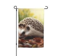 Drapeau de jardin 30,5 x 45,7 cm double face, drapeau de ferme de vacances de cour, hérisson, bannière extérieure saisonnière pour printemps, été, pelouse, porche, décoration d'intérieur, petit