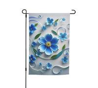 Drapeau de jardin 30,5 x 45,7 cm double face, drapeau de ferme de vacances de cour, mini tourbillon de fleurs, bannière saisonnière d'extérieur pour printemps, été, pelouse, porche, décoration