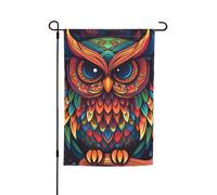 Drapeau de jardin 30,5 x 45,7 cm double face, drapeau de ferme de vacances de cour, motif hibou saisonnier pour printemps, été, pelouse, porche, décoration d'intérieur, petit drapeau de jardin