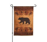 Drapeau de jardin 30,5 x 45,7 cm double face, drapeau de ferme de vacances de cour ours saisonnier bannière extérieure pour printemps, été, pelouse, porche, décoration d'intérieur, petit drapeau de