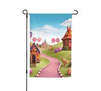 Drapeau de jardin 30,5 x 45,7 cm double face, drapeau de ferme de vacances, drapeau de cour bonbon belle terre saisonnière bannière extérieure pour printemps, été, pelouse, porche, décoration
