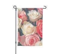 Drapeau de jardin 30,5 x 45,7 cm double face, drapeau de ferme de vacances, drapeau de cour de couleur douce, bannière saisonnière d'extérieur pour printemps, été, pelouse, porche, décoration