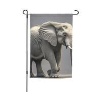 Drapeau de jardin 30,5 x 45,7 cm double face, drapeau de ferme de vacances, drapeau éléphant, bannière saisonnière d'extérieur pour printemps, été, pelouse, porche, décoration d'intérieur, petit