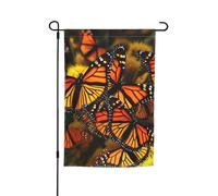 Drapeau de jardin 30,5 x 45,7 cm double face, drapeau de ferme de vacances, drapeau monarque, papillons, bannière extérieure saisonnière pour printemps, été, pelouse, porche, décoration d'intérieur