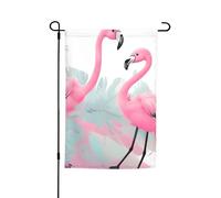Drapeau de jardin 30,5 x 45,7 cm double face, drapeau de ferme, flamant rose, bannière extérieure saisonnière pour printemps, été, pelouse, porche, décoration d'intérieur, petit drapeau de jardin