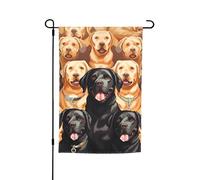 Drapeau de jardin 30,5 x 45,7 cm double face, drapeau de ferme, labrador retriever, bannière d'extérieur saisonnière pour printemps, été, pelouse, porche, décoration d'intérieur, petit drapeau de