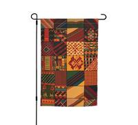Drapeau de jardin 30,5 x 45,7 cm double face, drapeau de ferme, style africain, patchwork saisonnier, bannière d'extérieur pour printemps, été, pelouse, porche, décoration d'intérieur, petit drapeau