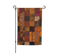 Drapeau de jardin 30,5 x 45,7 cm double face, drapeau de ferme, style africain, patchwork saisonnier, bannière d'extérieur pour printemps, été, pelouse, porche, décoration d'intérieur, petit drapeau