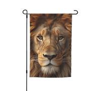 Drapeau de jardin 30,5 x 45,7 cm double face, drapeau de ferme, tête de lion africaine, bannière extérieure saisonnière pour printemps, été, pelouse, porche, décoration d'intérieur, petit drapeau de