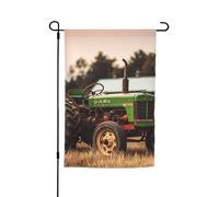 Drapeau de jardin 30,5 x 45,7 cm double face, drapeau de ferme, vieux tracteur, photo de ferme, bannière extérieure saisonnière pour printemps, été, pelouse, porche, décoration d'intérieur, petit