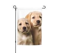 Drapeau de jardin 30,5 x 45,7 cm double face, drapeau de jardin amusant labrador chiot bannière saisonnière pour printemps, été, pelouse, porche, décoration d'intérieur, petit drapeau de jardin