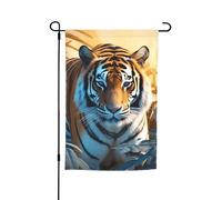 Drapeau de jardin 30,5 x 45,7 cm, double face pour le printemps et l'été, bannière de cour africaine, tigre, petit drapeau saisonnier pour les vacances, décoration extérieure