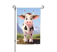 Drapeau de jardin 30,5 x 45,7 cm, double face pour le printemps et l'été, bannière de cour, bannière de lait de vache, petit drapeau saisonnier pour les vacances, décoration extérieure