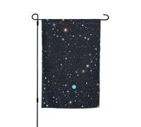 Drapeau de jardin 30,5 x 45,7 cm, double face pour le printemps et l'été, bannière de cour, constellation, amas d'étoiles, galaxies, petit drapeau saisonnier pour les vacances, décoration extérieure